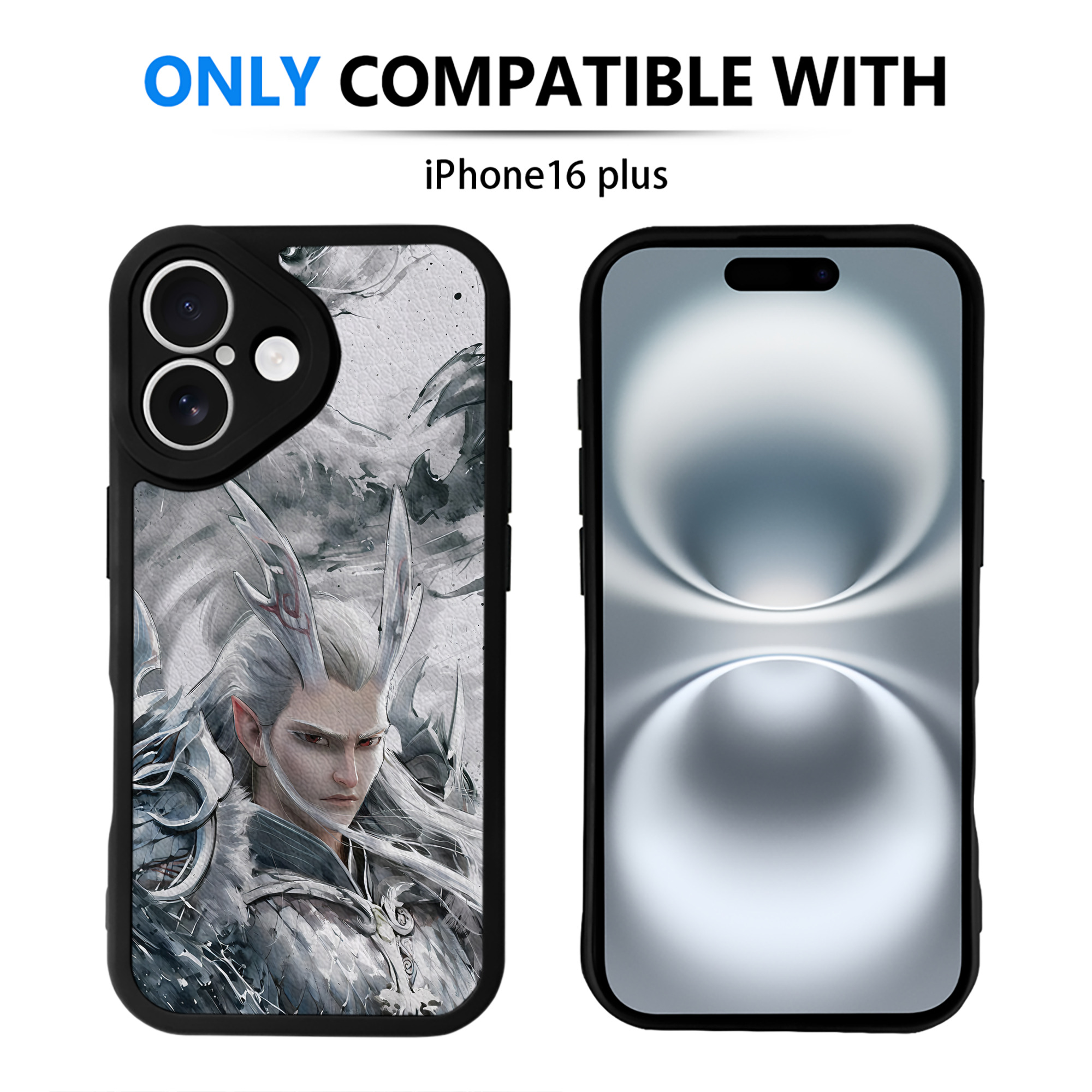 （画像用） Ne Zha 2 ナタ 魔童の大暴れ 【iPhone 16シリーズ対応】シリコンスマホケース（レザー調） 材質：シリコン